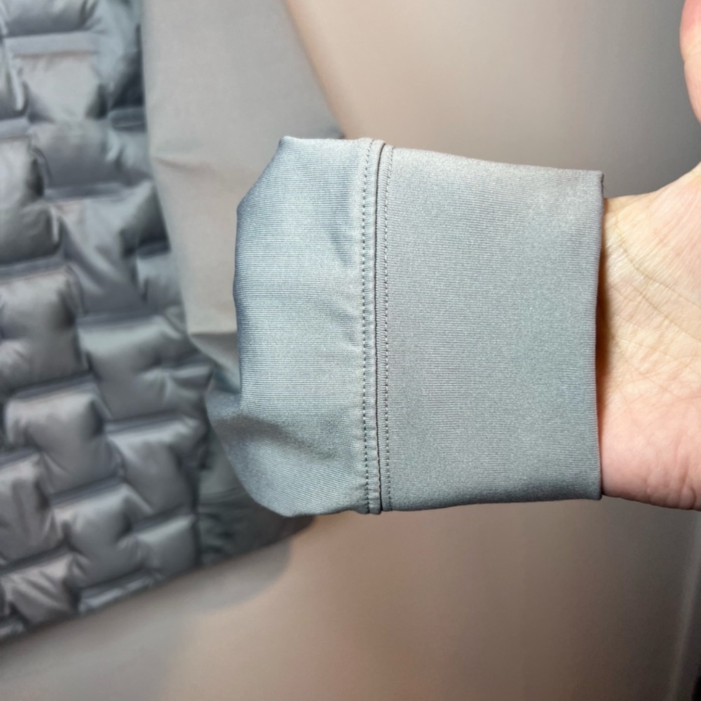 Levelwear Ultralite 1/4 Zip Pullover Jacket Gray Down Puffer Hybrid Logo Small - Picture 5 of 14
